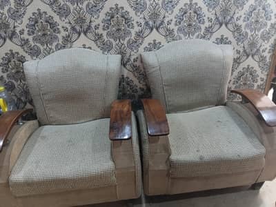5 seater sofa set with glass table