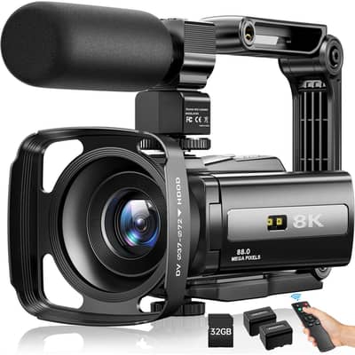 8K Video Camera Camcorder 88MP UHD WiFi Vlogging