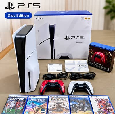 Brand New PS5 1TB Disc Edition | 2 Original Controllers | 5 Games