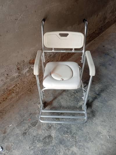 bathroom shower chair with commode - good condition