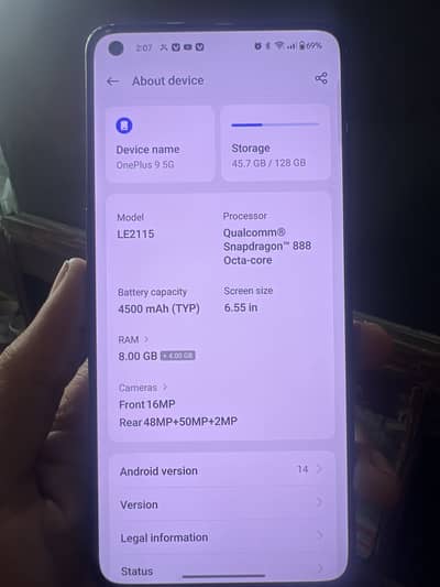 One Plus 9 5g