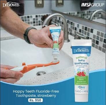 Infant & Toddler Toothpaste Fluoride-Free Strawberry Flavor 40g (3 Pcs Set) R5778