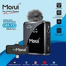 Morui GM-X10 Dual wireless Microphone DSLR Option With ANC