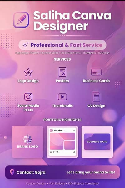 Canva Designer - Logo, Poster, Visiting Card, Social Media Posts