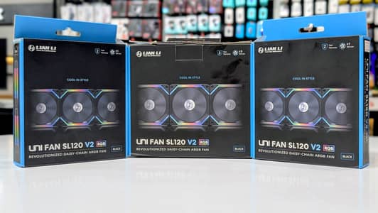 Lian Li UNI FAN SL120 V2 RGB | 120mm ARGB PC Case Fans | 1 & 3 Pack