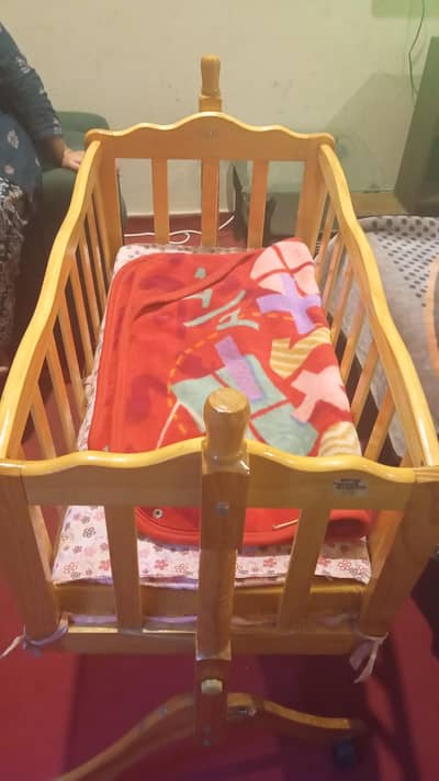 Urgent Sale - Wooden Baby Cot / Baby Crib / Kids Bed with Mattress