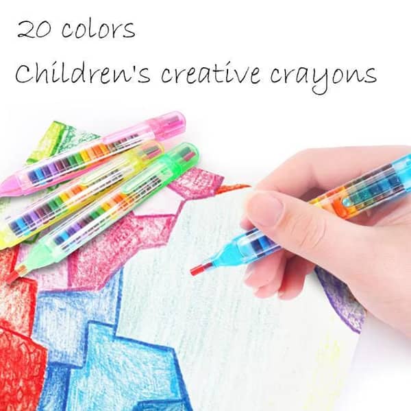 T  Creative Student's Drawing 20 Colors/set Oil Pastels Pen Painting Drawing Crayon Children Toys Stacker Swap Doodle Pen Crayons Graffiti Pen Pastels