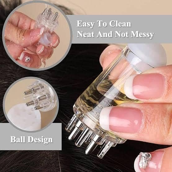 Portable Hair Oil Applicator Comb with 5ml/15ml Liquid Reservoir | Scalp Massage & Hair Oil Dispenser Brush | Leak-Resistant Hair Care Comb for Even Oil Application | Reusable Head Massage Comb for Home & Travel