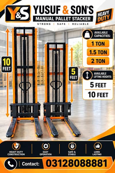 Manual Stacker Lifters for Sale  All Pakistan Delivery Available