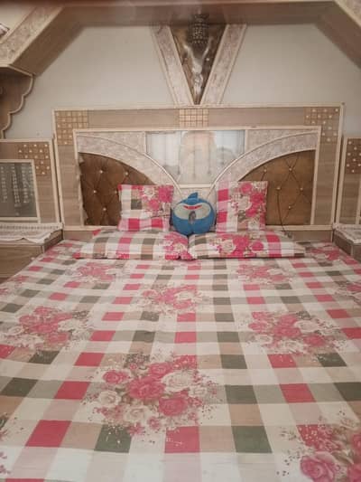 complete wooden bedroom set for sale in excellent condition