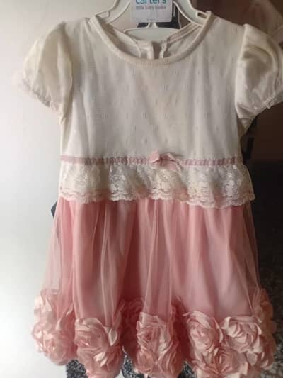 Pink and white floral frock