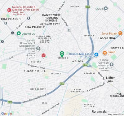 10 Marla Plot For Sale DHA Phase 5 Block B 170Lakh