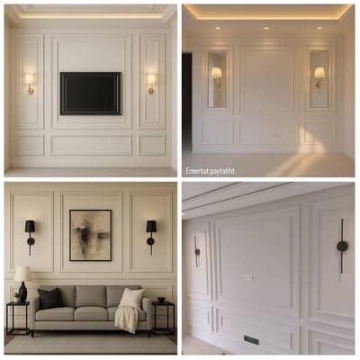Wall moulding design-Modern wallpaper-wall cladding-Marble sheet roll
