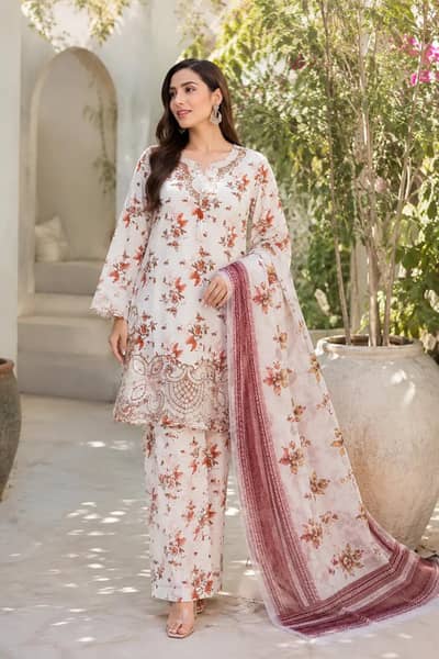floral lawn 3 piece suit . new summer collection