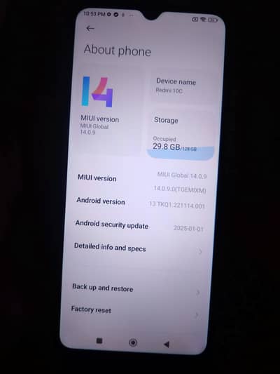 Redmi 10C for urgent Sale 4+2GB Ram 128GB Rom