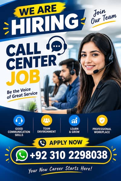 Call Center Jobs | Male & Female Staff Required | Apply Now