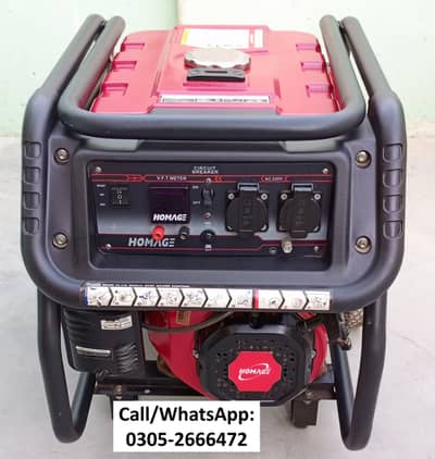 Homage HGR-2.8KV-D Generator | 2.8 KVA | Petrol & Gas | Excellent Cond