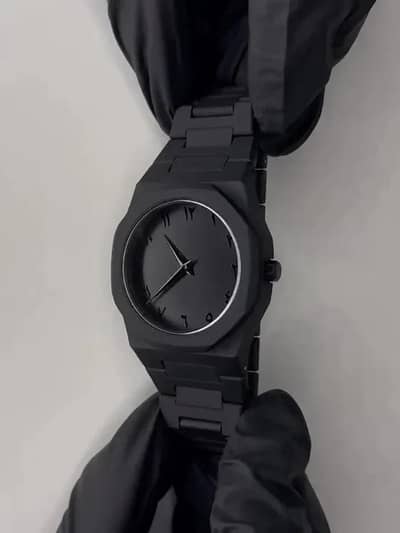 Black Arabic Aura Carbon Fiber Watch for Men