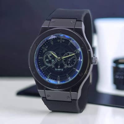 Men's Black Blue Grey Brown Silver Water Resistant Quartz Watch 8cm