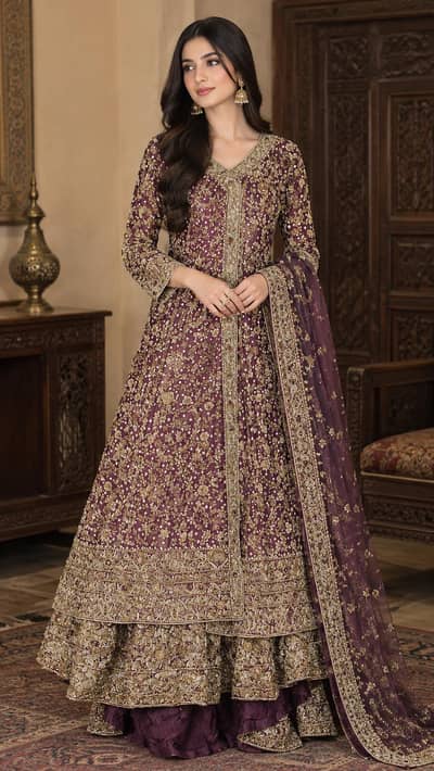 Bridal Angrakha Farshi Lehenga