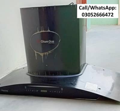 Glam Gas Kitchen Hood / Chimney – Black – Good Condition