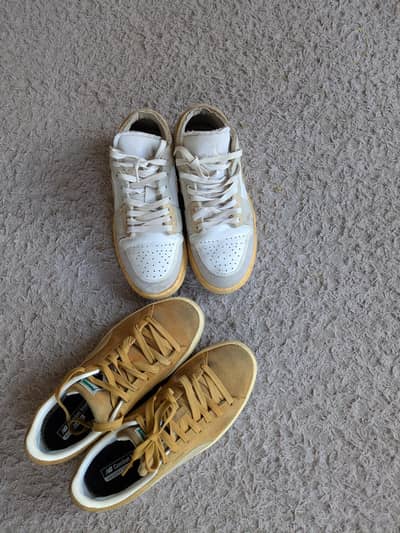 puma suede and Nike sneakers