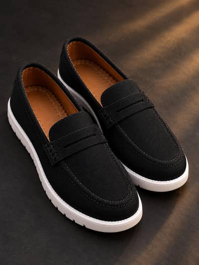 Premium Black Casual Loafers – Stylish & Comfortable | Brand New