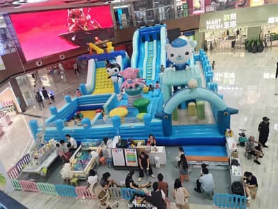 slide jumping castle train
