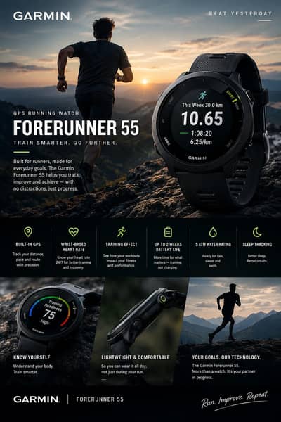 FORERUNNER 55 — PERFORMANCE ON YOUR WRIST
