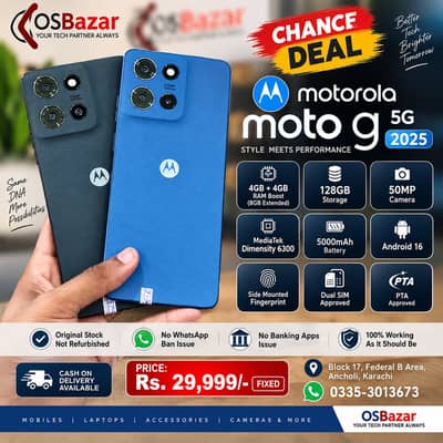 Moto G 5g 2025 4gb Ram 128gb Storage Pta Approved