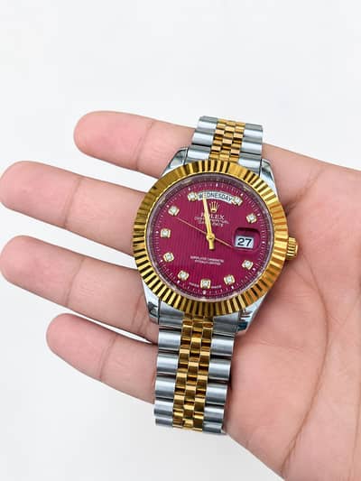 Rolex Style Men’s Watch – Two Tone Gold & Silver | Premium Look