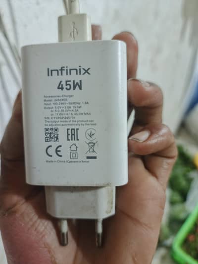 Infinix hot 60i ka original charger 45watt