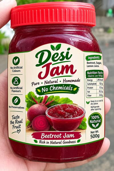 home made jam with no chemicals