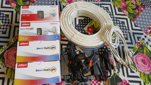 DAHUA 2MP 3.6 MM 4 CAMERA & 1 DAHUA DVR 8 CHANNEL