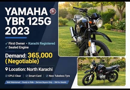 Yamaha YBR 125G 2023 First Owner Karachi Number Sealed Engine - YBR G