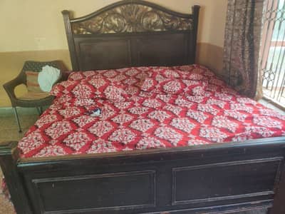Wooden King Bed for Sale with Mattress