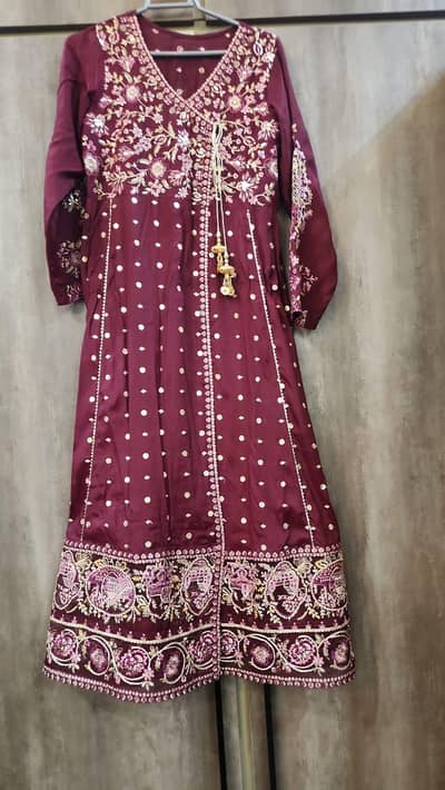 Angrakha long with flapper udr and dupatta