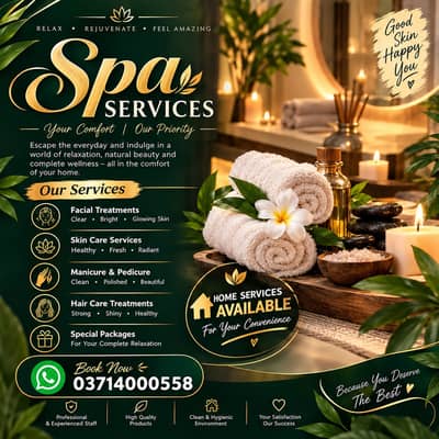 Spa,Services- Spa Center & Saloon - Spa Therapy Available