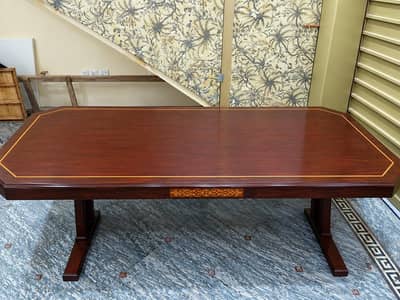 Solid Wood Dining Table | Premium Polish Finish