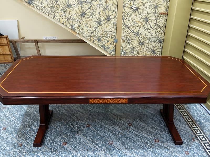 Solid Wood Dining Table | Premium Polish Finish 0