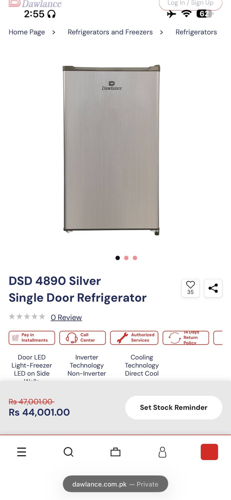 Dawlance mini refrigerator 0