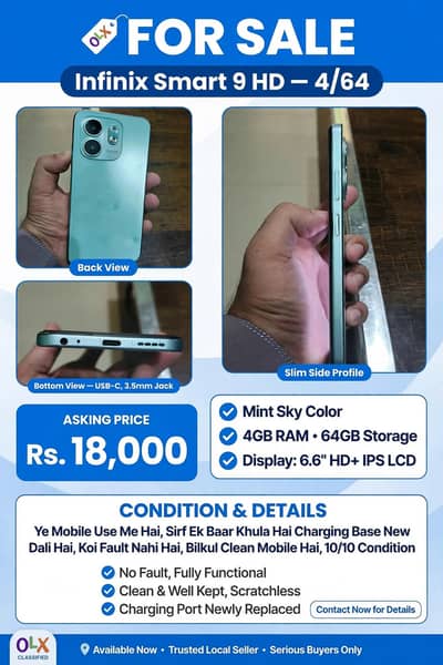 Infinix Smart 9 hd 4+64