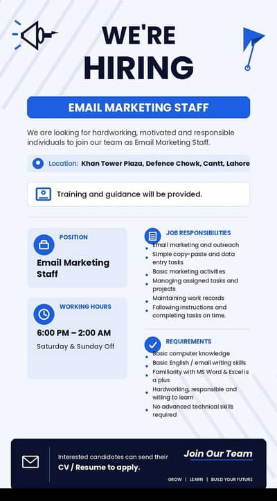 Hiring for  Email Marketing Expert - Freshers/Experienced