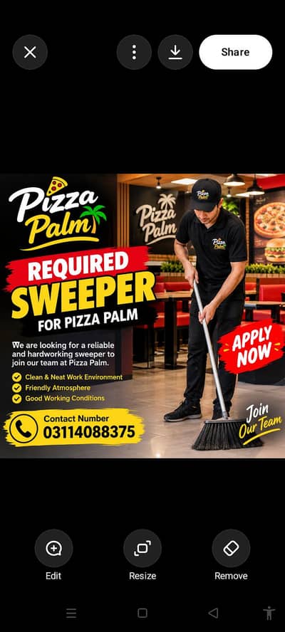 fast food ke shop per cleaning ke zaroor ha