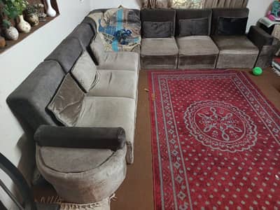 L Shaped 6 Seater Sofa Set