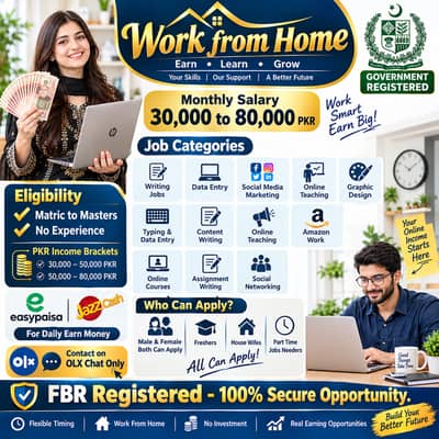 Full Time jobs/ Part Time Jobs / home Based job / Student / House Wife