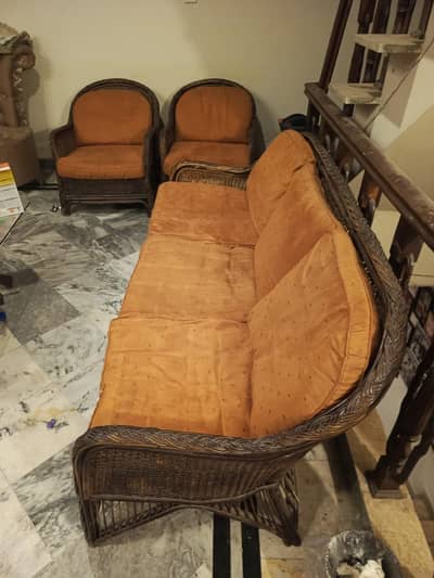 Cane Sofa Set 5 seater