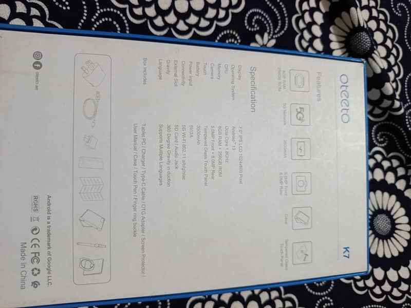 Oteeto k7 Tablet 1