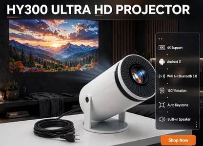 HY300 Mini Projector 4K Android