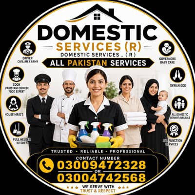 House Maids , Babysitter , Patient Care , Nurse , Driver, Maids, Cook